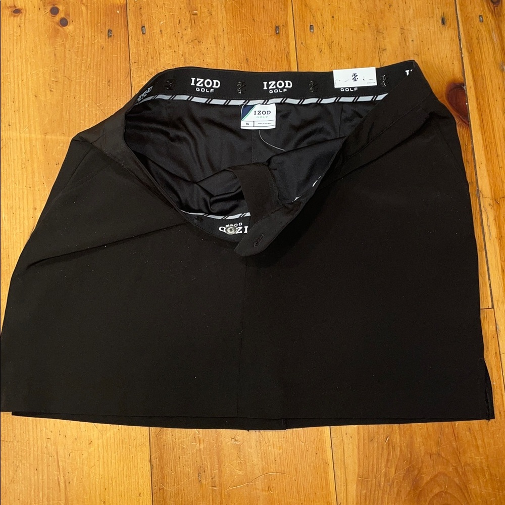 Izod Black Golf Pickleball Skort Stretchy Women's Size 16
